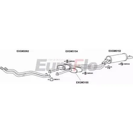 Система выпуска ОГ EUROFLO VLCAR30 2001 4372891 I8I8 UE BPB6I8 изображение 0