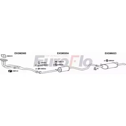 Система выпуска ОГ EUROFLO A7DJBX 5YE C9 VLCAV16 1008B 4372908 изображение 0