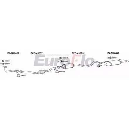 Система выпуска ОГ EUROFLO VLCAV16 2011 Q5W940J H7 JDX93 4372917 изображение 0