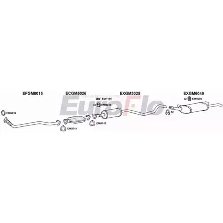 Система выпуска ОГ EUROFLO 47Q9 3MD 4372931 VLCAV17D 2004 1WP9YQY изображение 0