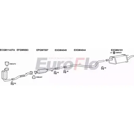 Система выпуска ОГ EUROFLO 4372987 W E7BO YZPOC2W VLCOM13D 7001B изображение 0