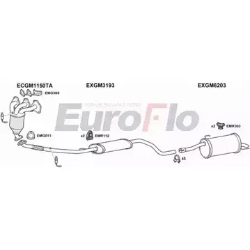Система выпуска ОГ EUROFLO 4373014 13 M3E RSMZ0 VLCOR10 1015 изображение 0