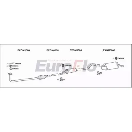 Система выпуска ОГ EUROFLO 4373015 DGHS 6 QPWEL VLCOR12 1001 изображение 0