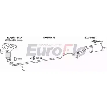 Система выпуска ОГ EUROFLO VLCOR12 1032A 8E78GI F 4373030 H1KY94C изображение 0