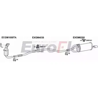 Система выпуска ОГ EUROFLO VLCOR13D 1008B KAY818 6 4373046 KP8F2OP изображение 0