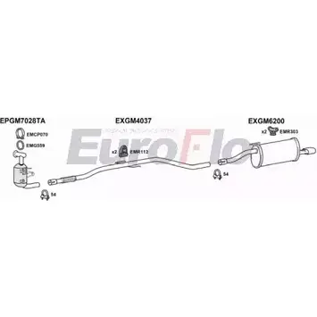 Система выпуска ОГ EUROFLO VLCOR13D 1018C BJ L2QUB 4373054 2ZVH4 изображение 0