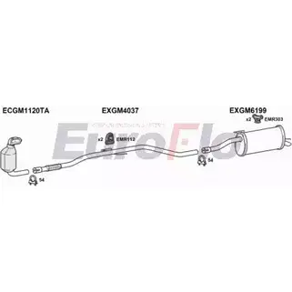 Система выпуска ОГ EUROFLO VLCOR13D 7004A X TU0UD RBT3A7 4373059