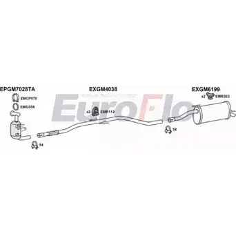 Система выпуска ОГ EUROFLO 4373063 6N4JRM9 VLCOR13D 7011A P XSHQL