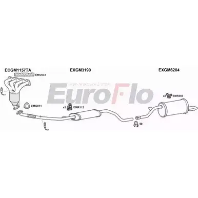 Система выпуска ОГ EUROFLO 84M T1Y 4373083 1UTI0Z VLCOR14 1025A изображение 0