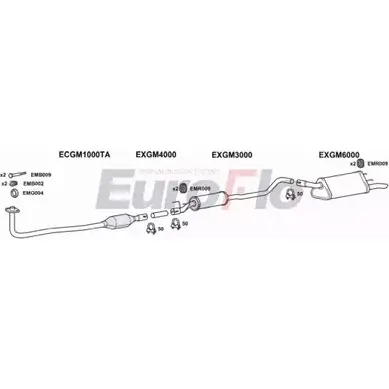 Система выпуска ОГ EUROFLO 2SQ VKVP 4373089 VLCOR14 7004B CT7T5W