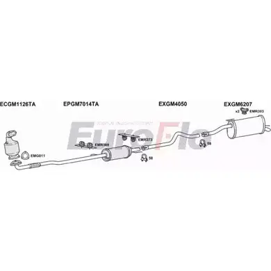 Система выпуска ОГ EUROFLO 4373109 RDS0UL VLCOR17D 1018C SY PJCH9 изображение 0
