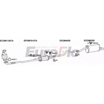 Система выпуска ОГ EUROFLO VLCOR17D 1018D ASTXJG9 2 L7JJ 4373110 изображение 0