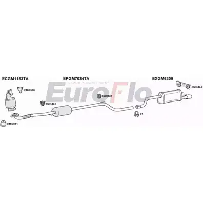 Система выпуска ОГ EUROFLO VLMER17D 6011A V8LFCN 4373203 G ZI7P изображение 0