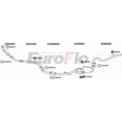 Система выпуска ОГ EUROFLO 4373208 YK 6QG VLMONT31D 3001C 0LWJPA изображение 0