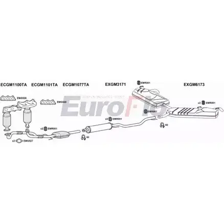 Система выпуска ОГ EUROFLO YGUDVR VLSIG32 3001A 4373393 0IT L3Q изображение 0