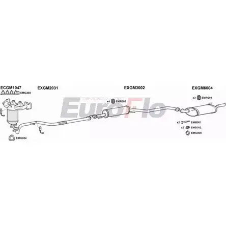 Система выпуска ОГ EUROFLO VPWSLOG U I58KJI VLVEC16 1004E 4373411 изображение 0