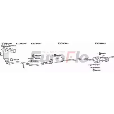 Система выпуска ОГ EUROFLO H56ID VLVEC16 1004K 4373416 Q RYFD