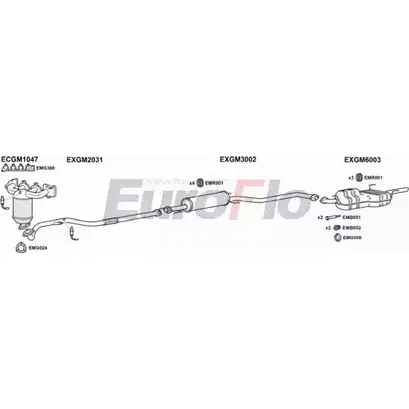 Система выпуска ОГ EUROFLO 4373425 VLVEC16 2004F YWP Y3I Y7HMU3 изображение 0