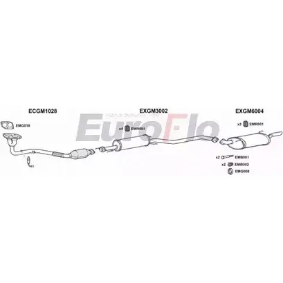Система выпуска ОГ EUROFLO QGZZ62A VLVEC18 1004A 071LE Q 4373442