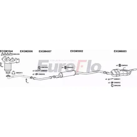 Система выпуска ОГ EUROFLO HSO3YL VPRE 1RS VLVEC18 1008F 4373451