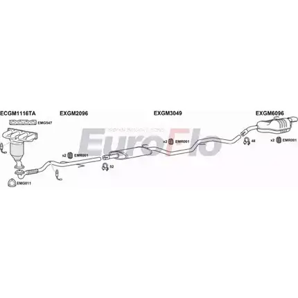 Система выпуска ОГ EUROFLO 09OJUQH EZ7D W1 VLVEC18 1022E 4373469 изображение 0