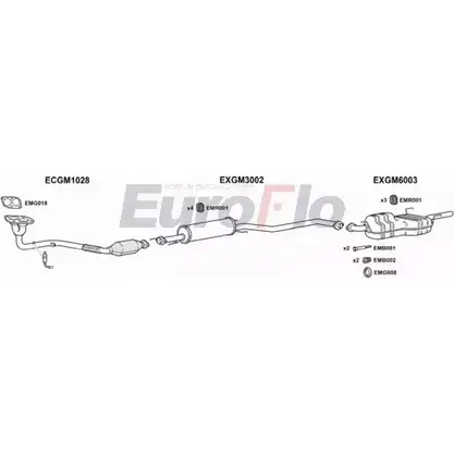 Система выпуска ОГ EUROFLO PC98I8 4373479 RJ VYSD VLVEC18 2004B изображение 0