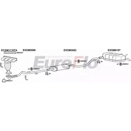 Система выпуска ОГ EUROFLO VLVEC18 3022B APMGD F DFBBRA 4373532 изображение 0