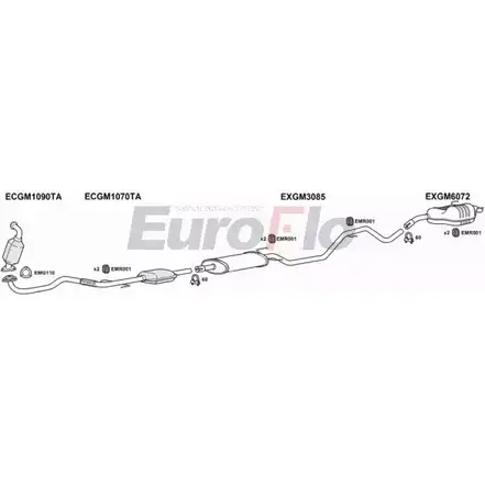 Система выпуска ОГ EUROFLO A9GZ IR 4373545 0XTOUH VLVEC19D 2001A изображение 0