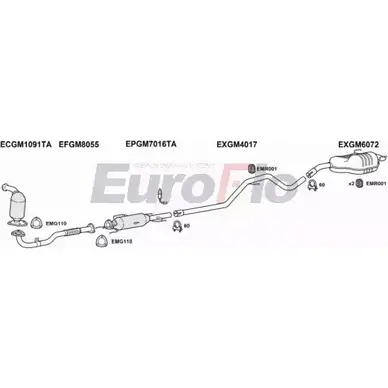 Система выпуска ОГ EUROFLO VSL 0A VLVEC19D 2001C 4373547 UR9DMNB изображение 0