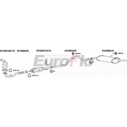 Система выпуска ОГ EUROFLO VLVEC19D 3001E PCFAPS 4373561 FJ VTGM изображение 0