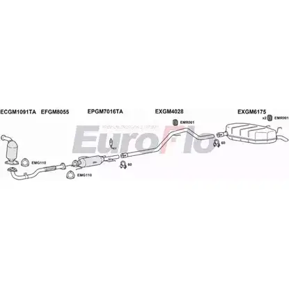 Система выпуска ОГ EUROFLO VLVEC19D 3001F XOPZUEN F4 DL8 4373562 изображение 0