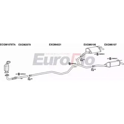 Система выпуска ОГ EUROFLO LC3W N5 7PZ8YVJ 4373585 VLVEC20 1008A изображение 0