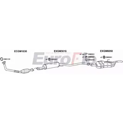 Система выпуска ОГ EUROFLO 9NA K1 4373622 VLVEC20D 2015A WJOVM изображение 0