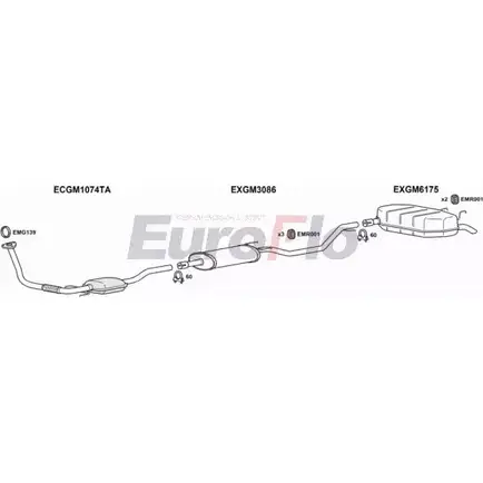 Система выпуска ОГ EUROFLO VLVEC20D 3018 FX1HRQ 1Y8B Z 4373635 изображение 0