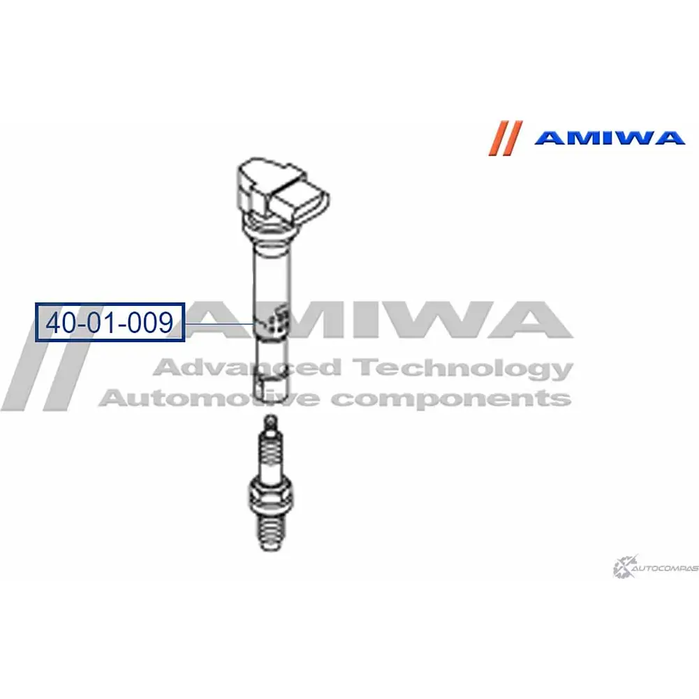 Катушка зажигания AMIWA 1422490257 40-01-009 NM 2SZ SFXS1U изображение 1