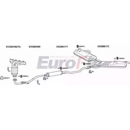 Система выпуска ОГ EUROFLO 4373654 HMFMCQ VLVEC22 3008A 0H 60Q5 изображение 0