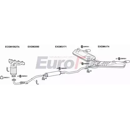 Система выпуска ОГ EUROFLO 4373655 MUJA NC 0ID4CY VLVEC22 3008B изображение 0