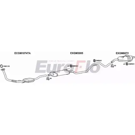 Система выпуска ОГ EUROFLO 4373660 VLVEC22D 1004A 2P3G0AQ A71 UM6 изображение 0