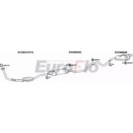 Система выпуска ОГ EUROFLO VLVEC22D 1004B 4373661 092 F5OC MJYBRVI изображение 0