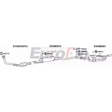 Система выпуска ОГ EUROFLO SV618F L1J 702 VLVEC22D 2001D 4373665 изображение 0