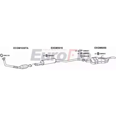 Система выпуска ОГ EUROFLO LYUTZZV 4373669 VLVEC22D 3001B XLX7ZX Y изображение 0