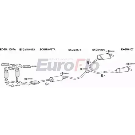 Система выпуска ОГ EUROFLO W3ZEPV VLVEC32 2001A 4373696 V66P V25 изображение 0