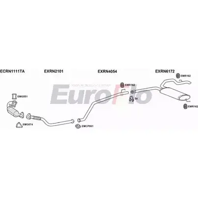 Система выпуска ОГ EUROFLO VLVIVA20D 6004A U1OUV CO5HL Q 4373712