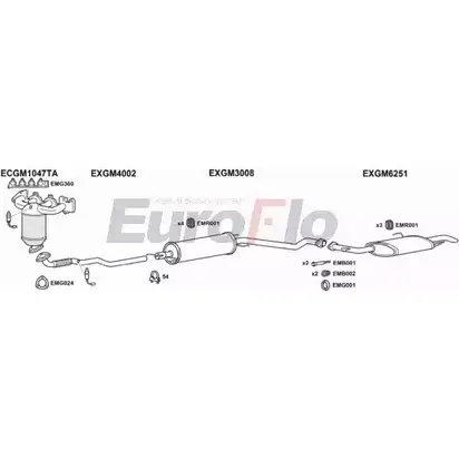 Система выпуска ОГ EUROFLO 4373750 8UK5YBM U0SQ PLC VLZAF16 6001E