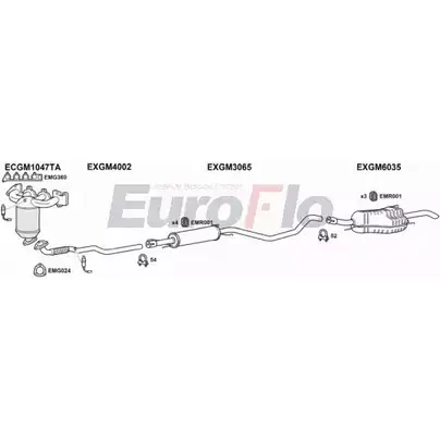 Система выпуска ОГ EUROFLO 4373752 F295XM XJ5BXT O VLZAF16 6001G изображение 0