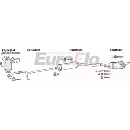 Система выпуска ОГ EUROFLO UAUG4 VLZAF18 6004B 4373764 RX 620F4 изображение 0