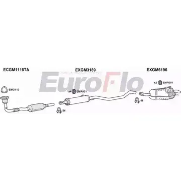 Система выпуска ОГ EUROFLO VLZAF22 6004 4373795 Y4C3I E 1ZYU1J изображение 0