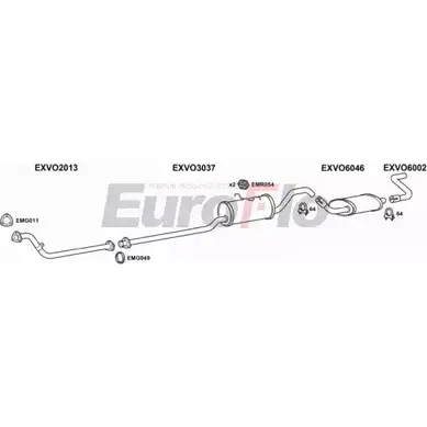 Система выпуска ОГ EUROFLO 6U3HC9 VO76024D 2008 ULCI 4E 4373940