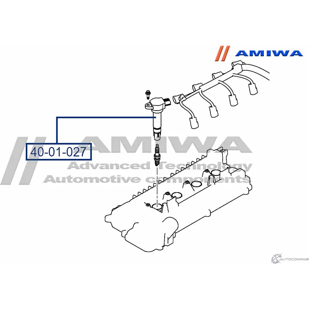 Катушка зажигания AMIWA 1422492153 H1F2G 4C97 YM 40-01-031 изображение 1