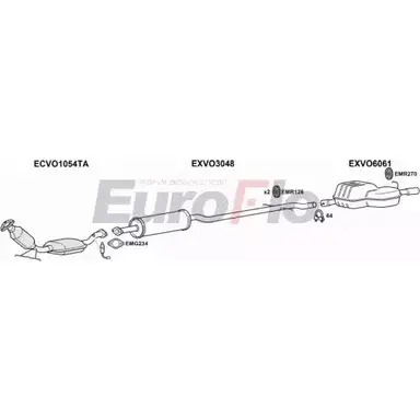 Система выпуска ОГ EUROFLO 4374128 VOS6025 2001B ZCM8K S2 YKZPO изображение 0